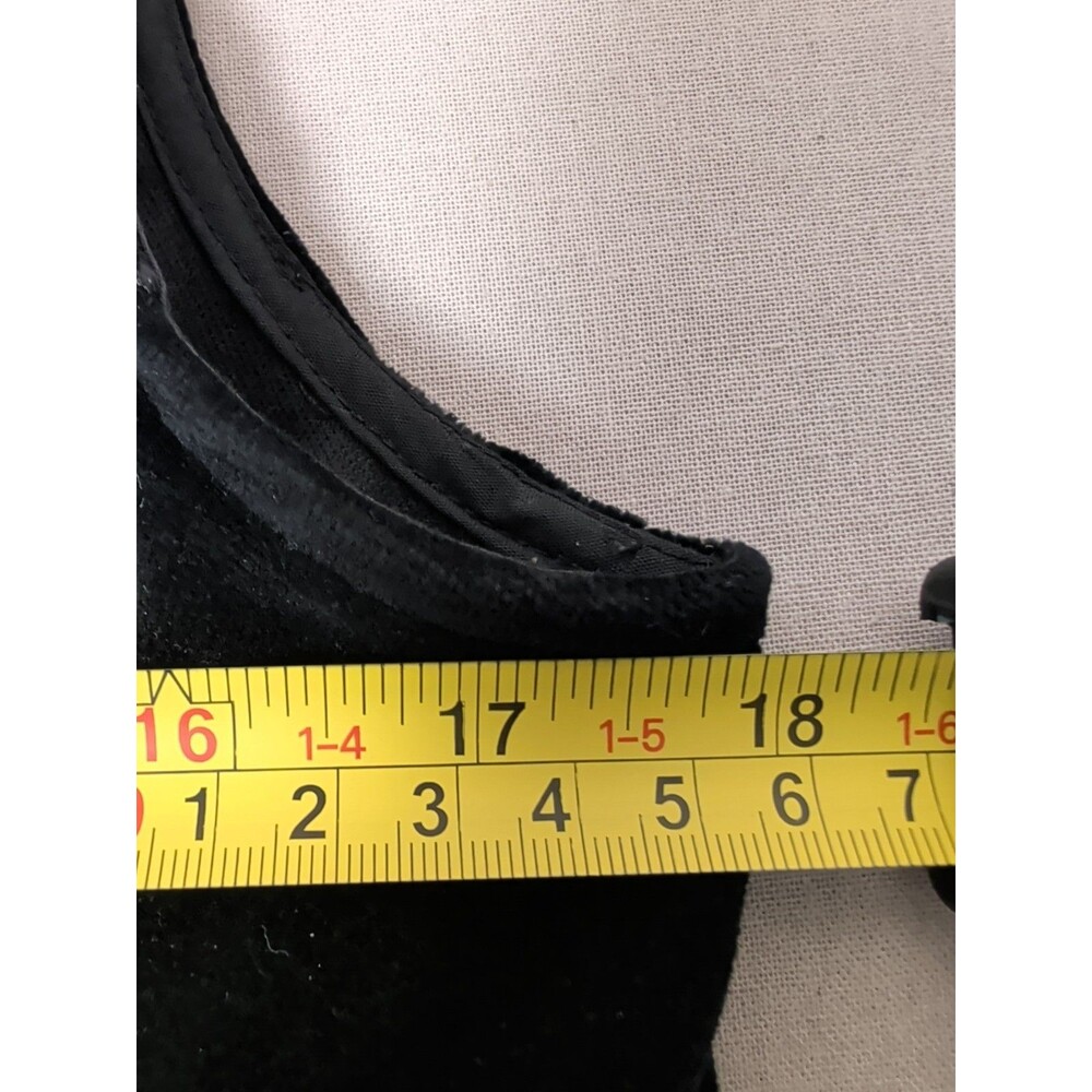 Stonebridge Petites Womens Small Black Velvet Applique Vest Boho Goth Style - Picture 12 of 13